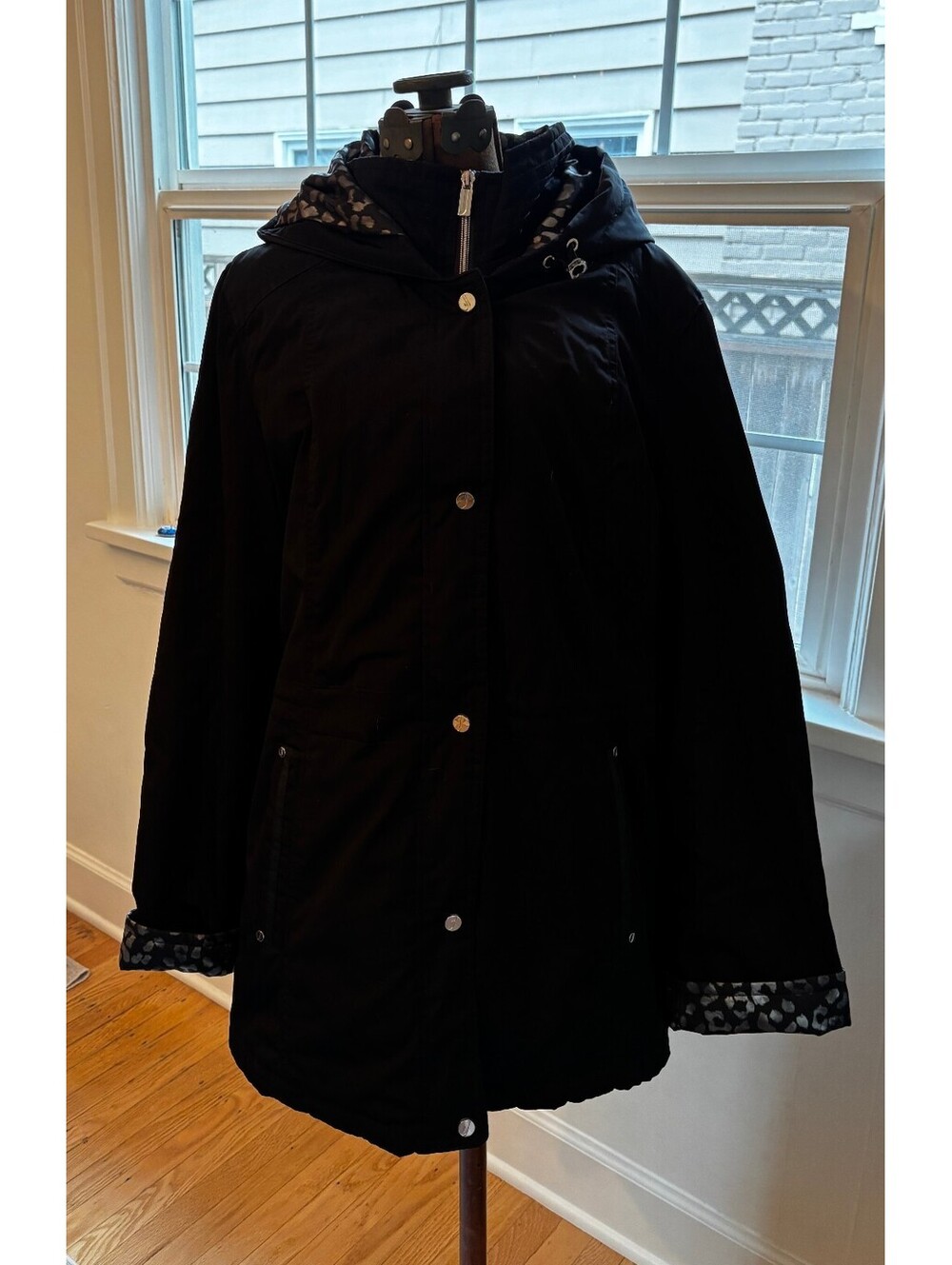 Jones New York Women's Black Hooded Coat XL (2015)